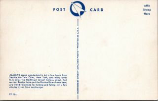 (M633) Vintage Color Postcard,  RPPC,  Kenai Peninsula,  Northwest Orient,  Alaska 2
