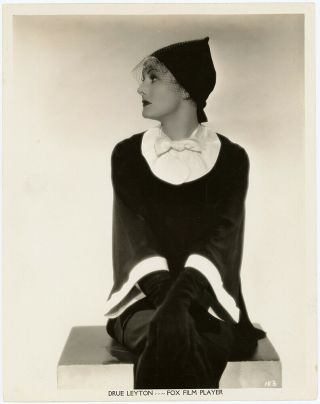 Vintage 1930s Hollywood Regency Fashion Photograph Drue Leyton Otto Dyar Glamour