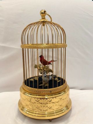 Reuge Voliere De La Cour Two Singing Birds In Gilded Cage Automaton Music Box