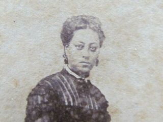 1860 ' s Hawaiian Queen Emma cdv photograph with period ink writing on back 2