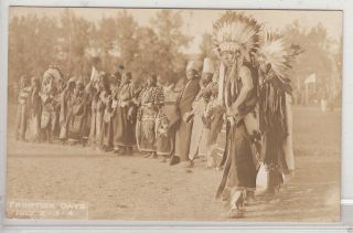 Rppc - Indian Pow - Wow At Wyoming Frontier Days - 1920s/30s Era