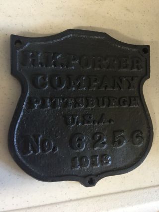 Vtg Rare 1918 H.  K.  Porter Co.  Steam Engine No.  6256 Railroad Train Fob