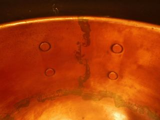 Vintage Vivid Copper Candy Pot Kettle Vessel Cauldron Fudge Pot Metal Handles 7