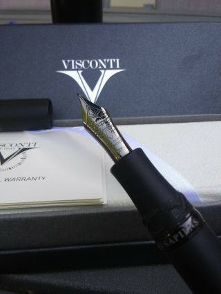 Visconti Homo Sapiens Dark Age Fountain Pen Black Lava; Ef Nib 23k Pd950
