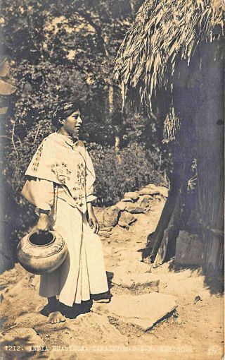 La Huasteca Mexico India Native Real Photo Postcard.