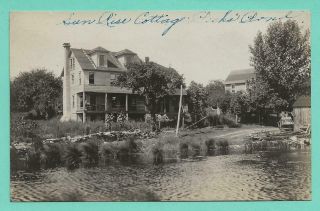 Pecks Pond,  Pa.  1908 Rare Rppc Sunrise Cottage Pike County,  Pa.  Photo 1