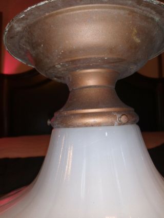 6 vintageTranslucent Clambroth Milk Glass Light Shade Fluted Lamp Vaseline 4
