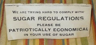 Rare 1940 ' s WWII Knott ' s Berry Place Sugar Ration Dining Table Tent Card Ca Farm 2