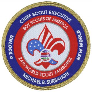 24th World Scout Jamboree 2019 Key 3 Chief Scout Executive Patch Badge Wsj Bsa