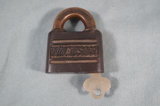Winchester Pin Tumbler Push Key,  Ptpk Padlock,  Lock,  With Key,  Cast Iron