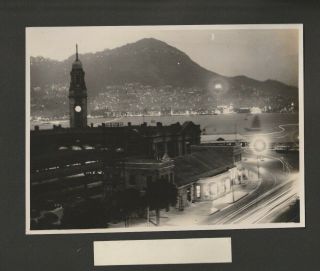 Night Scene In Hong Kong,  China,  1930 Photograph