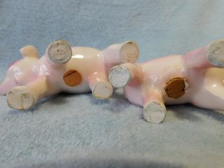 Vintage Anthropomorphic Pink Elephant Couple Salt and Pepper Shakers - Adorable 3