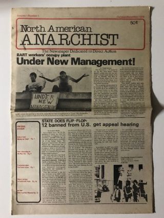 North American Anarchist Oct/nov 1979 - Vintage Anarchist Newspaper