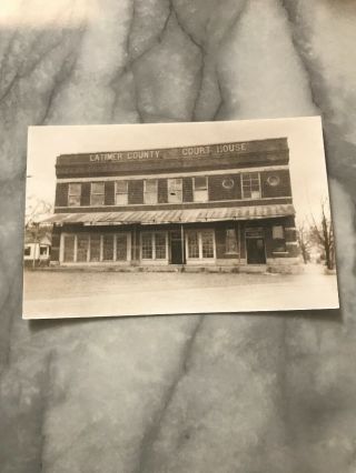 Vintage Photo Postcard Latimer County Court House Oklahoma