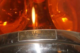 Dietz 7 - 11 4 Rotating Beacon AMBER Warning Light.  Dietz 7 - 11 SAE W3 80 2