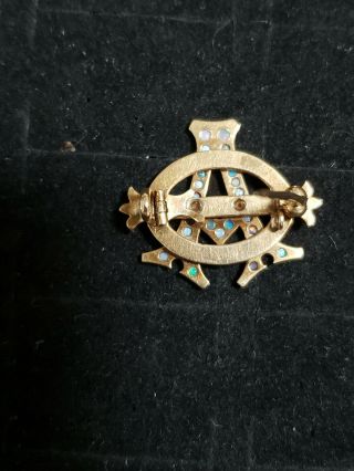 Pre - 1906 Alpha Phi Badge - with Opals - 2.  42 Grams - Lazy Phi Style 6