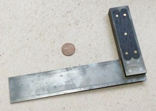 ST.  JOHNSBURY TOOL CO.  6” INLAYED TRY SQUARE 6