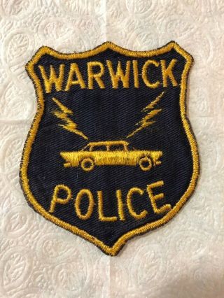 Old Cloth York Warwick Police Patch (radio Mobile Patrol)