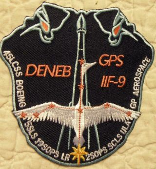 Gps Iif - 9 Deneb Usaf Global Positioning Satellite Vehicle Patch Space Lcss