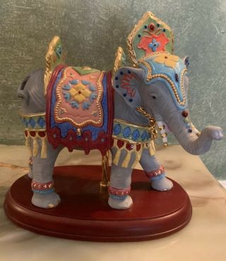 Lenox Carousel Animals 8 " The Raj Elephant Circus Sculpture - Rare