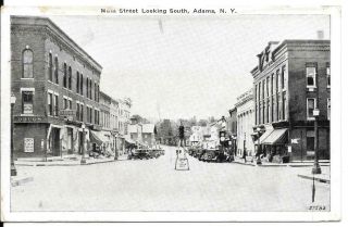Postcard York Adams Main Street Looking South Street Light Genealogy