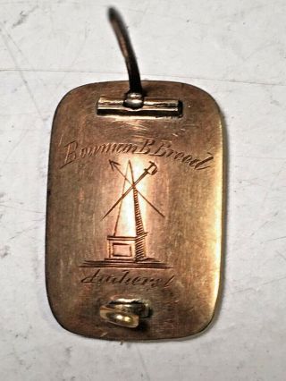 1832 Amherst College,  Alpha Delta Phi Gold pin,  Major Bowman B Breed,  Lynn Mass 3