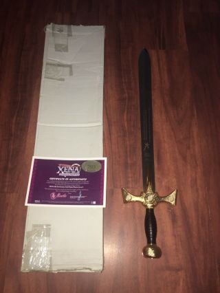 Xena Warrior Princess 10th Anniversary Gold Plated Warrior Sword W/