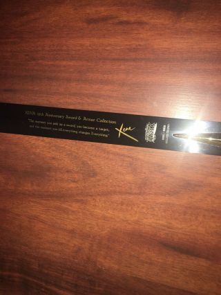 Xena Warrior Princess 10th Anniversary Gold Plated Warrior Sword W/ 6