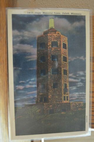 C 1945 Enger Memorial Tower Duluth Minnesota Postcard