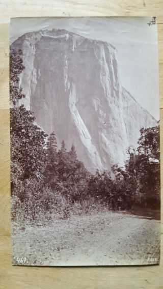 El Capitan Yosemite California 1880s George Fiske Signed Landscape Photo