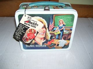 1978 ALADDIN BIONIC WOMAN LUNCHBOX & THERMOS SIX MILLION DOLLAR MAN C9.  5 2