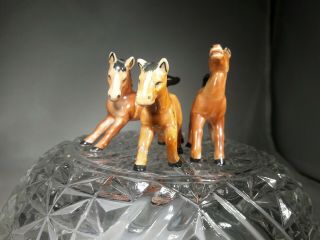 Vintage England Miniature Pony Horses Bone China Each Diffrent Set Of 3