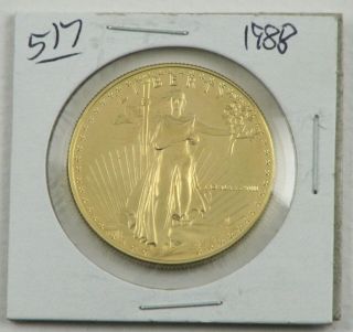 1988 $50 Gold American Eagle Coin - Bu Brilliant Uncirculated