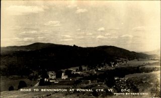 Road To Bennington At Pownal Center Vermont Vt Rppc Real Photo 1950s