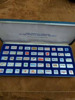 Franklin Silver Emblems Of The Worlds Greatest Airlines Complete Ingot Set