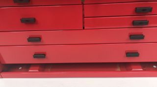 Kennedy Machinist Tool Box Model 520 Locking Red 7 Drawers With Keys 6
