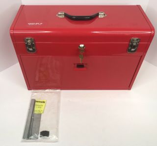 Kennedy Machinist Tool Box Model 520 Locking Red 7 Drawers With Keys 8