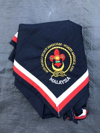 Boy Scout 2019 World Jamboree 24 WSJ FULL Malaysia Patch Set RED W/ Neckerchief 2