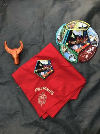 2019 World Scout Jamboree Philippine Pilipinas Contingent Patch Set Neckerchief