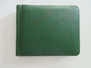 Vintage 1938 School Autograph Book Leather With Zipper