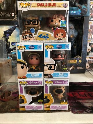 Funko Pop Up Complete Set Of 5 Dug With Cone,  Russel,  Carl & Ellie,  More