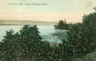 Mn Minnesota Wheaton / Traverse Lake Scene / 1908