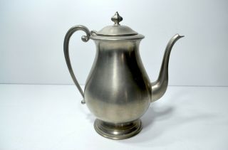 Vintage Kirk Pewter Hanle Coffee and Tea Set Early American Colonial Decor 2