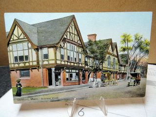 1909 Postcard Business Block Belmont Mass Ma