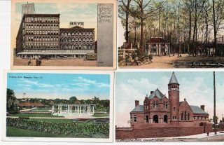 4 Postcards Memphis Tn 1910 Bry 