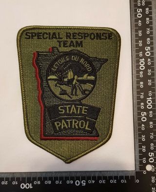 Minnesota State Patrol Special Response Team Subdued Patch,  Green
