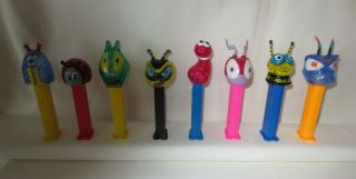 Pez - Crystal Colored Bugz Set Of 8 Dispensers - Hungary Slovenia Hard To Find