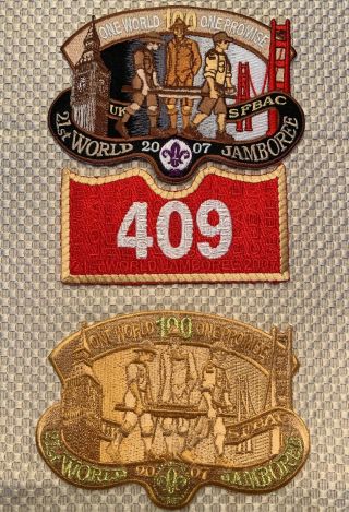 2007 World Scout Jamboree 100 Yr Of Scouting Usa Tr 409 Uniform,  Number & Trade