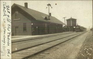 Preble Ny Cortland County Rr Train Station Depot C1910 Real Photo Postcard