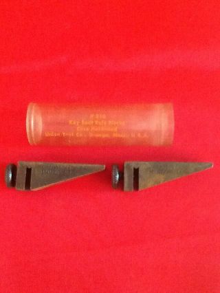Vintage Union Tool Co.  310 Key Seat Rule Clamps / Tube